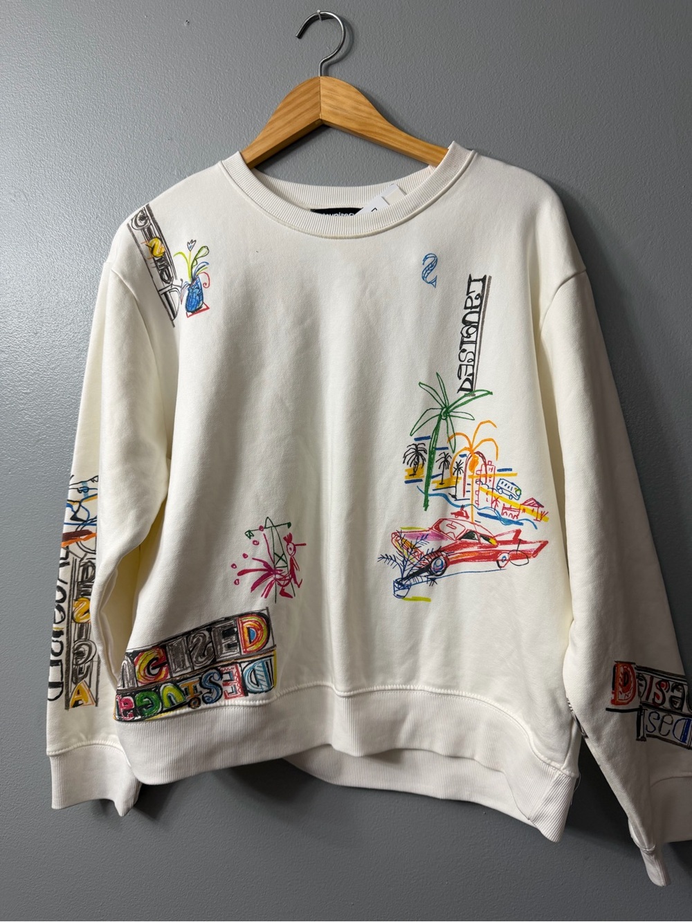 Desigual Mariseal Cream sweatshirt XL